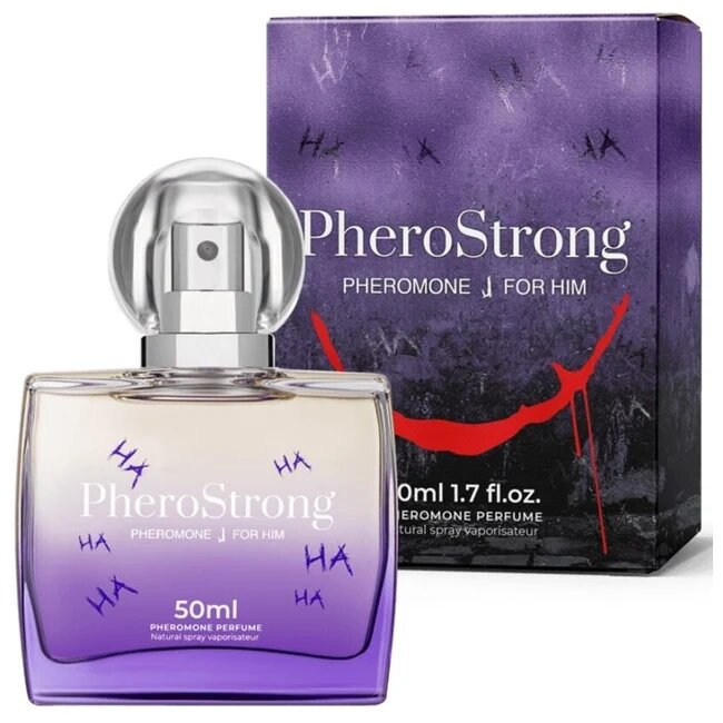 PheroStrong Parfum cu feromoni J pentru bărbați note de iris nobil ambră gri și ienupăr de Virginia 50 ml