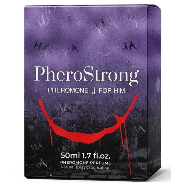 PheroStrong Parfum cu feromoni J pentru bărbați note de iris nobil ambră gri și ienupăr de Virginia 50 ml