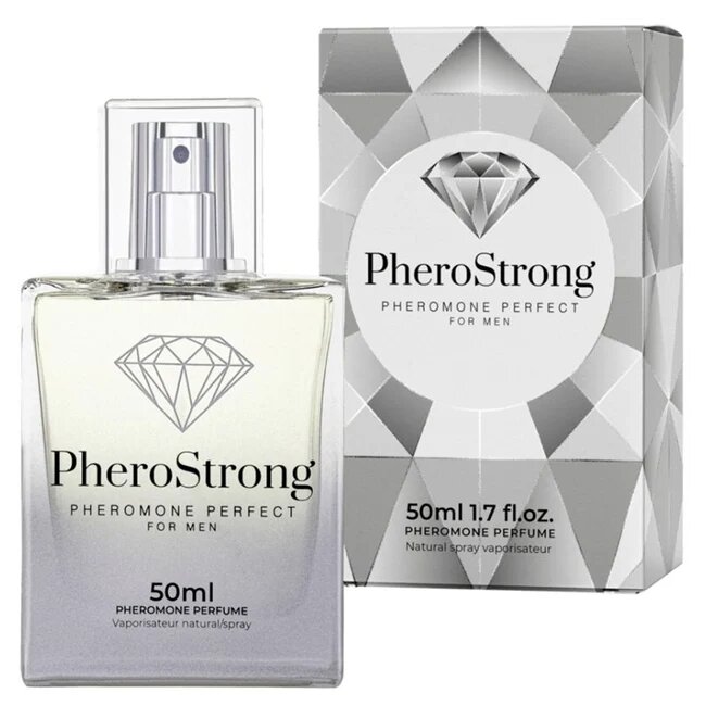 PheroStrong Parfum cu feromoni Perfect pentru bărbați note de piper roz ananas și vanilie 50 ml (gri)
