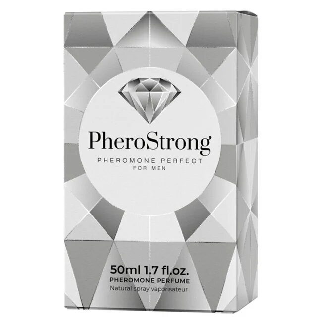 PheroStrong Parfum cu feromoni Perfect pentru bărbați note de piper roz ananas și vanilie 50 ml (gri)