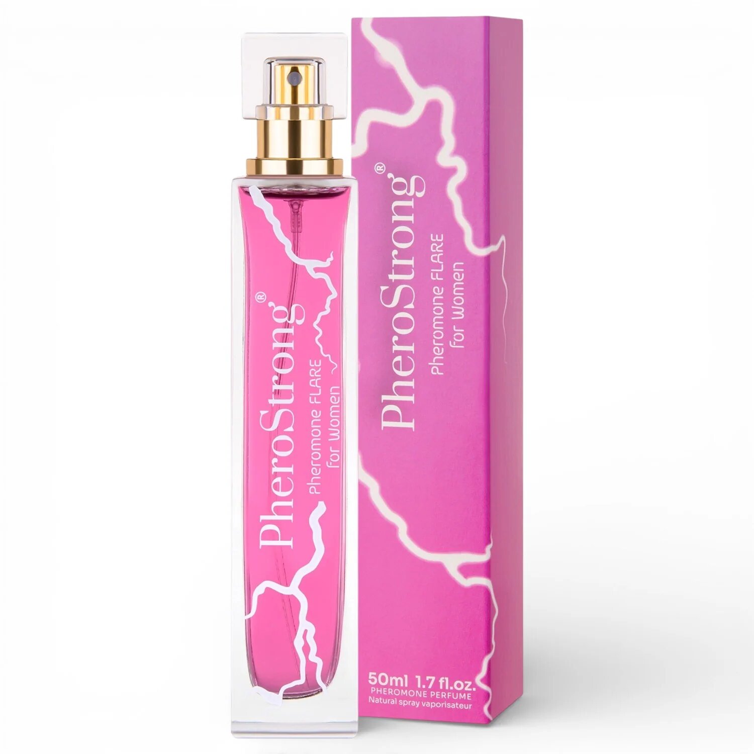 PheroStrong Parfum cu feromoni Pheromone Flare Women pentru femei cu note de piper roz trandafir vanilie de Madagascar roz 50 ml