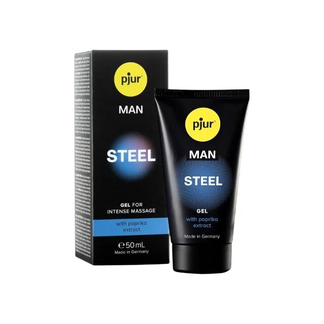PJUR Gel Man Steel pentru masaj erotic și stimularea erecției cu extract de paprika 50 ml