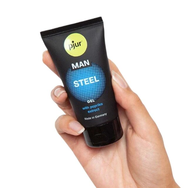 PJUR Gel Man Steel pentru masaj erotic și stimularea erecției cu extract de paprika 50 ml