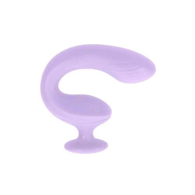 Playboy Vibrator dublu Rev Me Up cu mâner ergonomic pentru stimulare clitoris și punctul G 8 funcții de vibrație mov