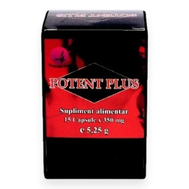 POTENT PLUS Capsule susțin erecțiile puternice și de durată cu extract de Ginseng siberian 15 buc