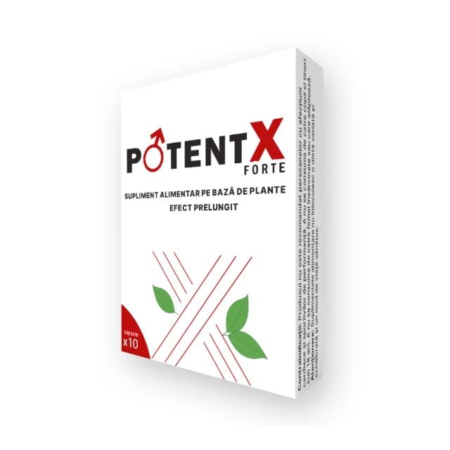 POTENTX Capsule Forte pentru susținerea potenței erecției libidoului și vitalității masculine 10 capsule
