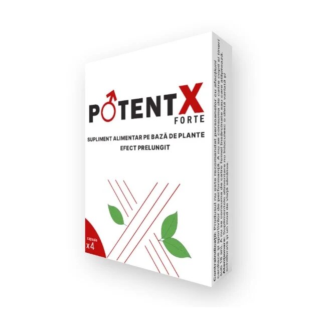 POTENTX Capsule Forte pentru susținerea potenței erecției libidoului și vitalității masculine 4 capsule