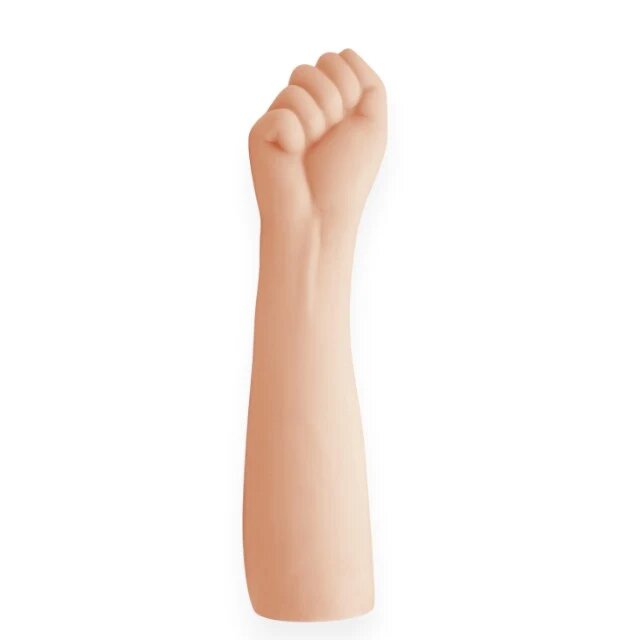 PRETTYLOVE Dildo gros Leon Fist în formă de mână cu pumn pentru fisting lungime 35.5 cm material TPR culoarea pielii