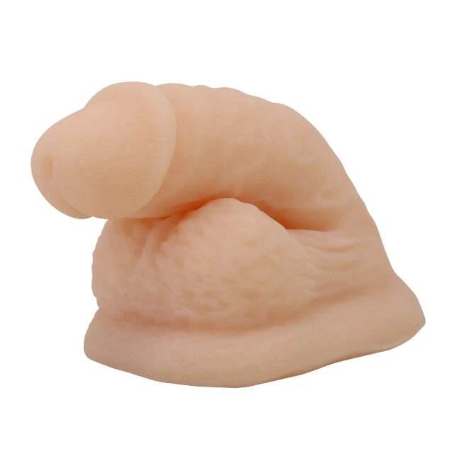 PRETTYLOVE Dildo realist cu testicule Wildon material care imită pielea bază cu ventuză 13.5 cm culoarea pielii