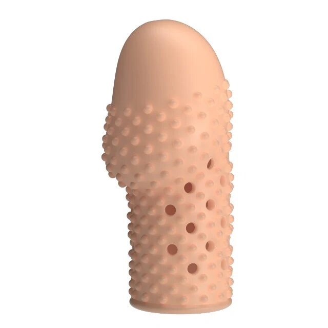 PRETTYLOVE Manșon pentru penis Becks pentru îngroșare și stimulare intensă texturat cu striații culoarea pielii 8 cm