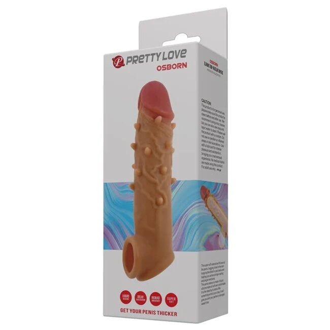 PRETTYLOVE Manson pentru penis - Osborne cu striatii pentru stimulare sexuala culoarea pielii