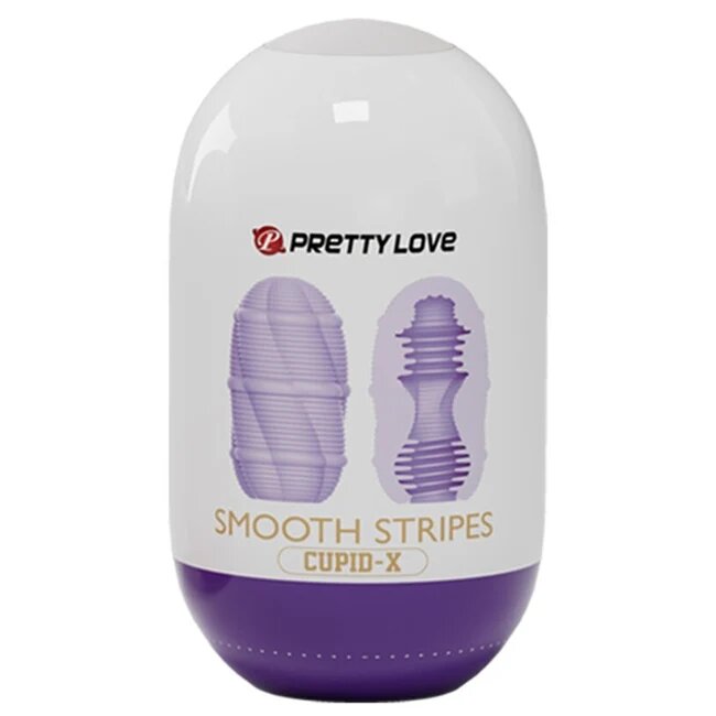 PRETTYLOVE Ou - SMOOTH STRIPES pentru masturbare rezistent la apa