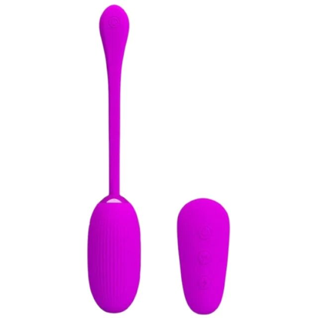 PRETTYLOVE Ou vibrator cu telecomanda Shock Fun 7 funcții de vibrație 3 funcții de electroșoc culoare mov