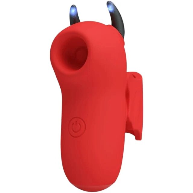 PRETTYLOVE Stimulator clitoris Magic Devil în formă de drăcușor funcție de electroșoc 10 funcții de tapping culoare roșu