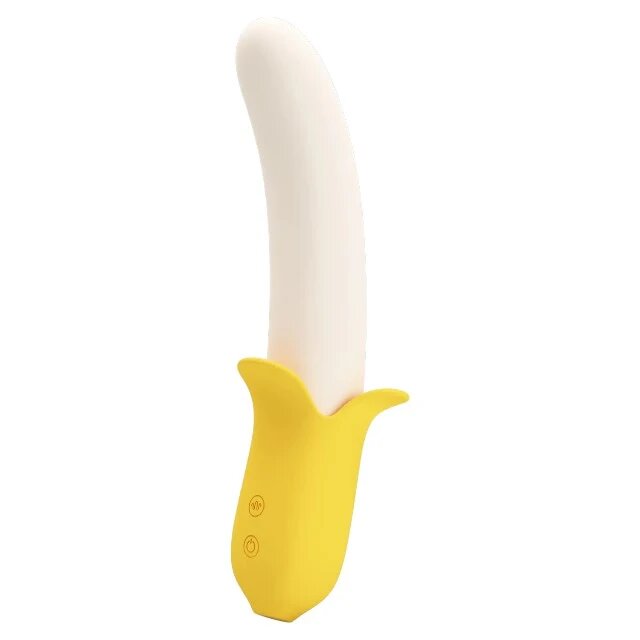 PRETTYLOVE Vibrator Banana Geek în formă de banană 3 funcții de penetrare automată 7 funcții de vibrație galben