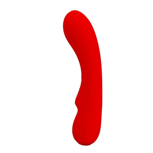 PRETTYLOVE Vibrator Matt design elegant 12 funcții de vibrație funcție de memorie din silicon moale culoare roșu