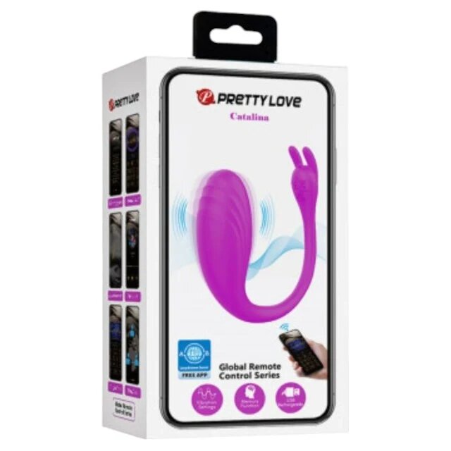 PRETTYLOVE Vibrator PRETTYLOVE APP - CATALINA 4 functii vibratie roz