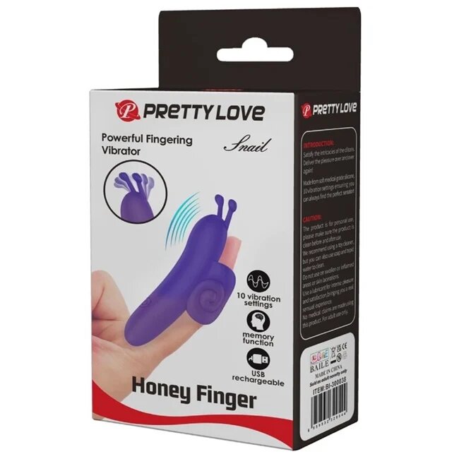 PRETTYLOVE Vibrator - SNAIL FINGER silicon mov 10 functii de vibrare
