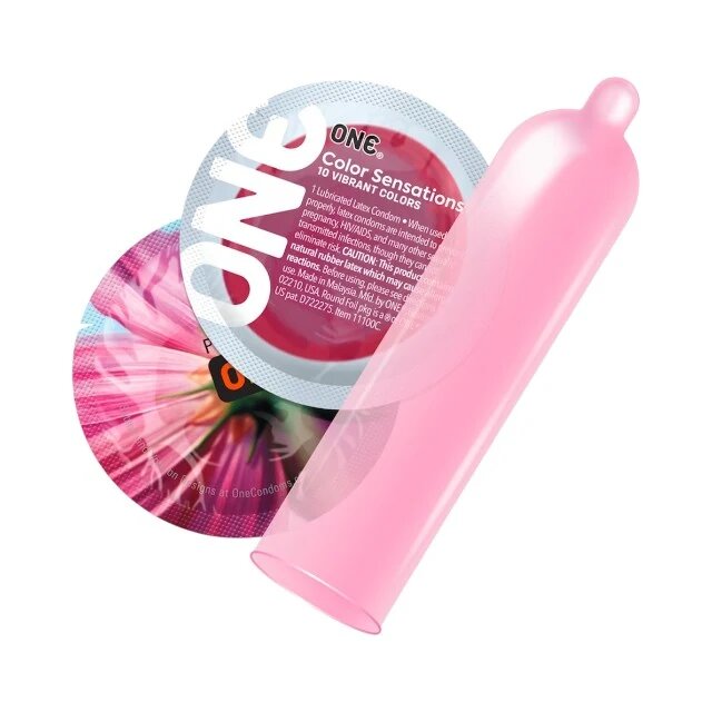  Prezervative ONE Flavor Waves din latex Sensatex lubrifiate rezistente cu 6 arome diferite diametru 53 mm 12 buc