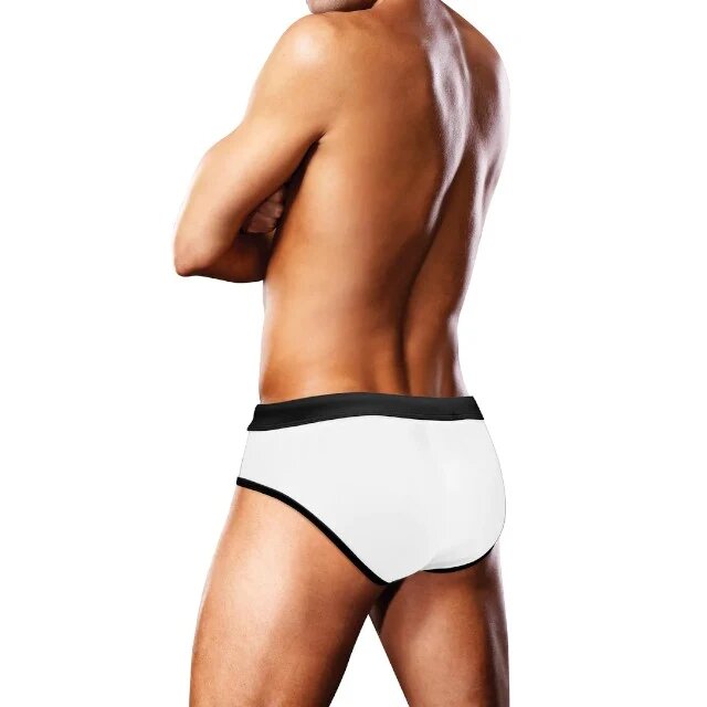 PROWLER Slip de înot bărbați Swim Brief Oversized Paw cu design labă cu steag Pride culoare alb mărime XL