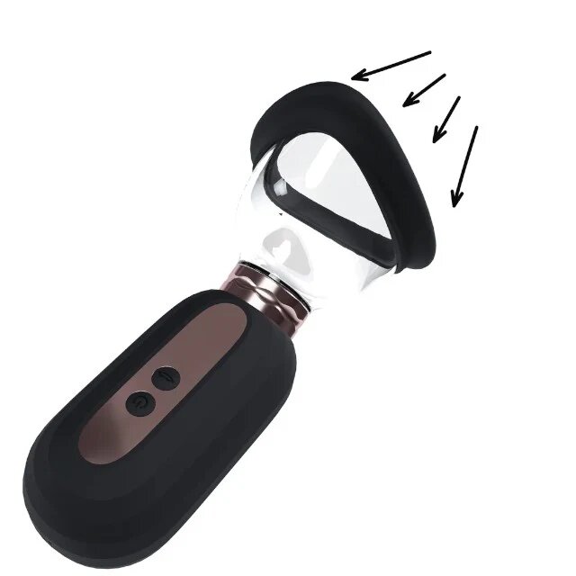 PUMPED Pompă electrică Dazzling Vulva & Breast Pump pentru stimularea zonelor erogene feminine culoare negru