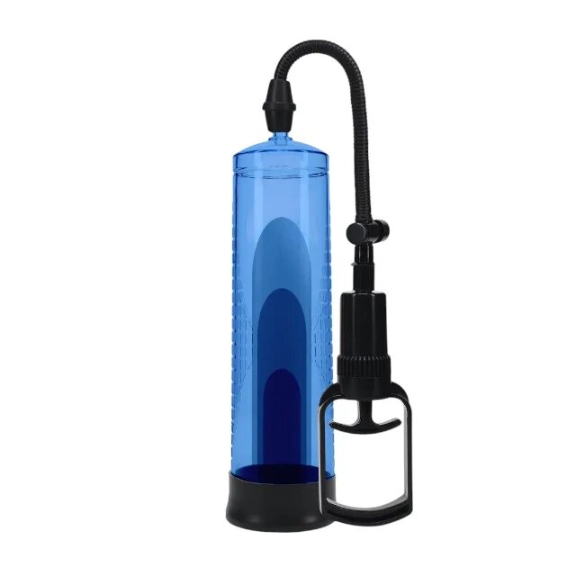 PUMPED Pompă manuală Basic Pump 2 pentru mărirea penisului și îmbunătățirea performanțelor sexuale 31 cm albastru
