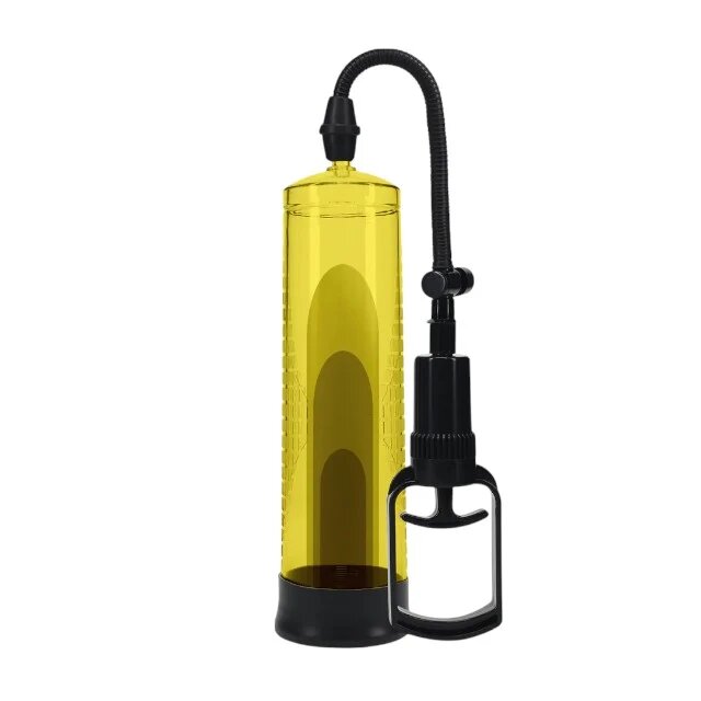 PUMPED Pompă manuală Basic Pump 2 pentru mărirea penisului și îmbunătățirea performanțelor sexuale 31 cm galben