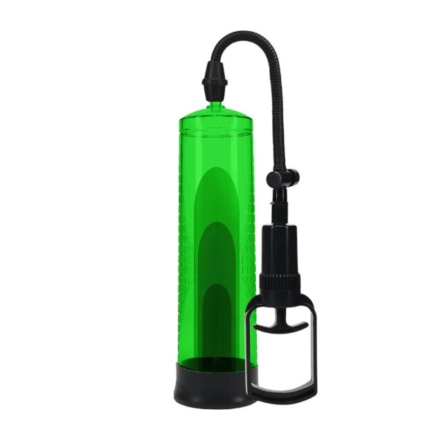 PUMPED Pompă manuală Basic Pump 2 pentru mărirea penisului și îmbunătățirea performanțelor sexuale 31 cm verde