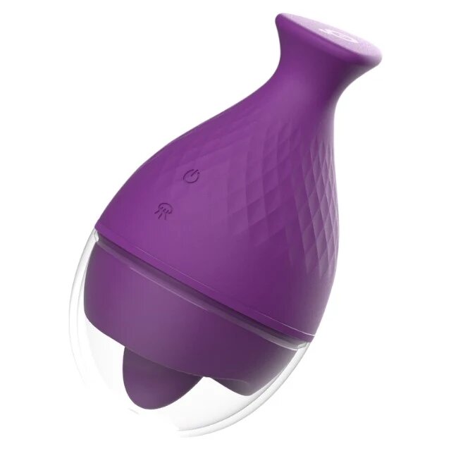 REWOLUTION Stimulator clitoris REWOLINGO cu funcție de simulare sex oral 10 funcții de vibrație rezistent la apă IPX6 culoarea mov