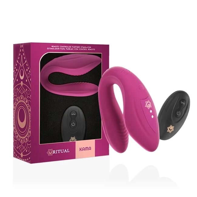 RITHUAL Vibrator stimulator KAMA cu telecomandă și 10 funcții de vibrații Mov