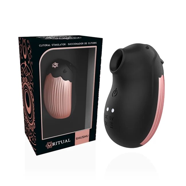 RITHUAL Vibrator stimulator SHUSHU 10 funcții de vibrații Negru