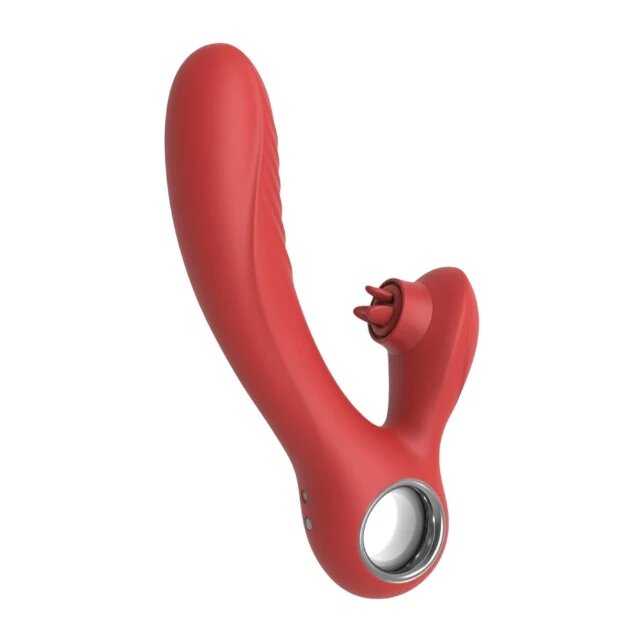 ROUGE VELVET Vibrator rabbit Aura pentru clitoris și punctul G cu simulare sex oral 10 funcții de vibrații ultra-puternice roșu