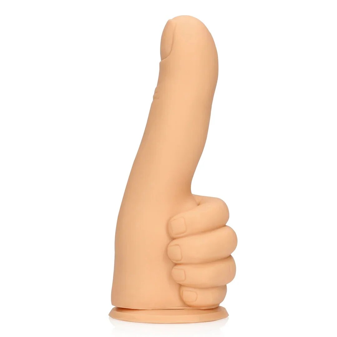 S LINE Dildo S-LINE BY SHOTS Thumbs up în formă de deget din silicon lichid cu bază cu ventuză pentru fixare lungime 17 cm culoarea pielii