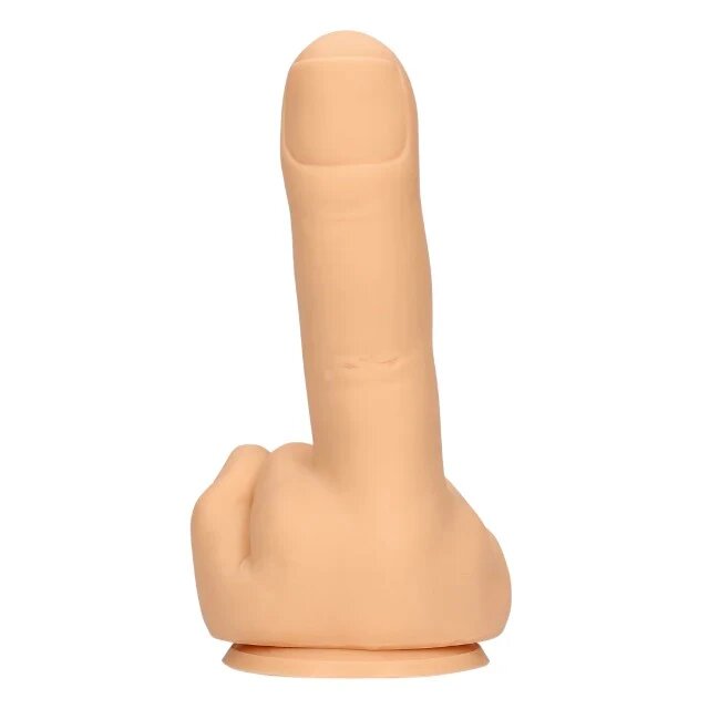 S LINE Dildo S-LINE BY SHOTS Up Yours în formă de deget din silicon lichid cu bază cu ventuză pentru fixare lungime 15.5 cm culoarea pielii