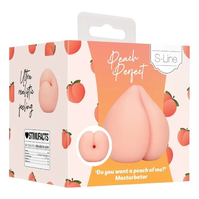 S LINE Masturbator S-LINE BY SHOTS „Do you want a peach of me?” în formă de piersică simulare ultra-realistă culoarea pielii