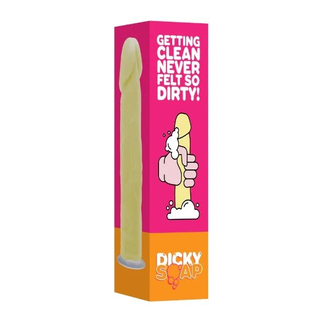 S LINE Săpun în formă de penis S-LINE Dicky Soap bază cu ventuză perfect ca un cadou sexy și amuzant galben