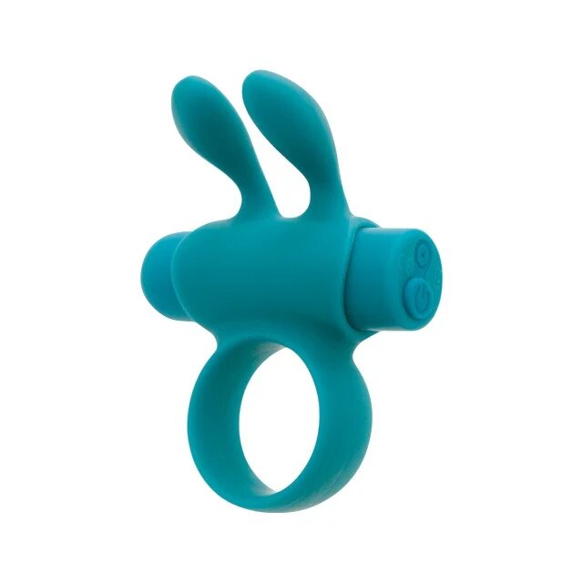 S PLEASURES Inel vibrator pentru penis Rabbit Ring cu urechi de iepuraș vibrator detașabil 10 funcții de vibrație albastru