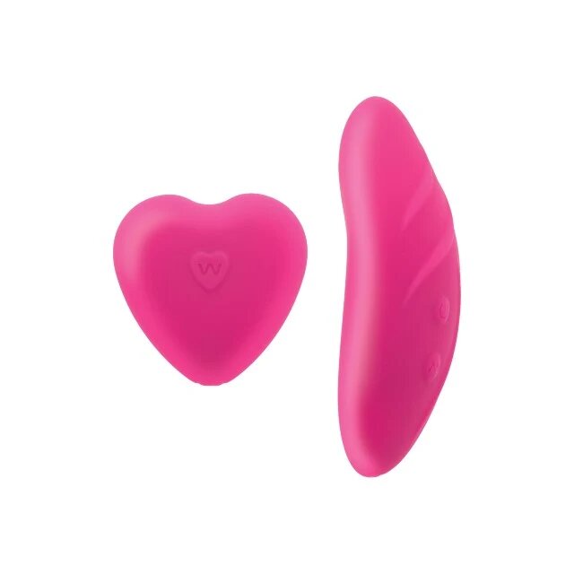 S PLEASURES Vibrator pentru chilot Panty Vibe Sweetheart chilot inclus cu telecomandă în formă de inimă 10 funcții de vibrație roz