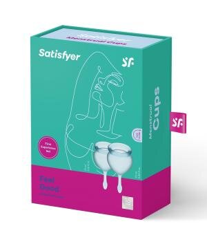 Satisfyer Cupa menstruala Feel Good culoare bleu 1 cutie x 2 buc