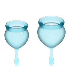 Satisfyer Cupa menstruala Feel Good culoare bleu 1 cutie x 2 buc