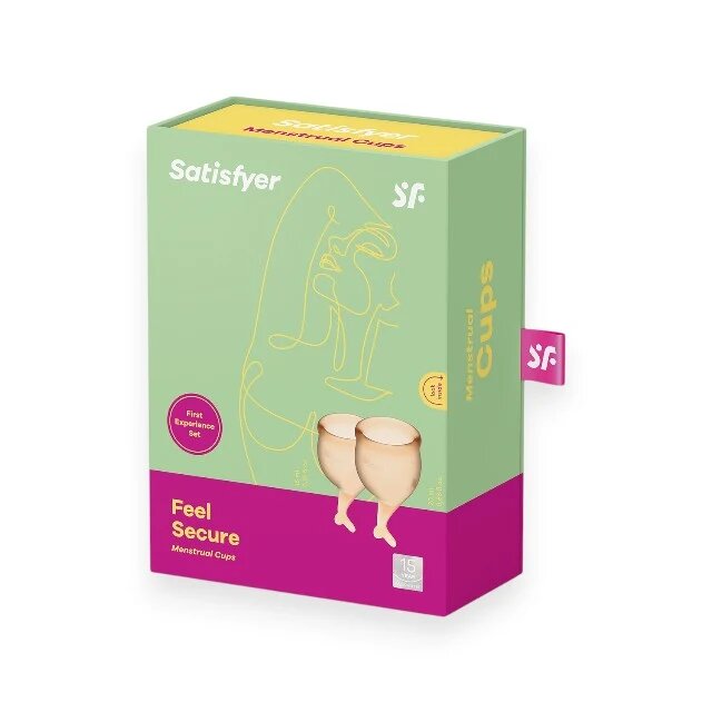 Satisfyer Cupa menstruala Feel Secure culoare galben 1 cutie x 2 buc