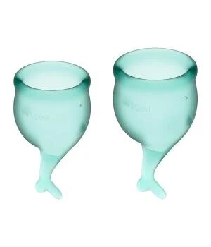 Satisfyer Cupa menstruala Feel Secure culoare verde 1 cutie x 2 buc
