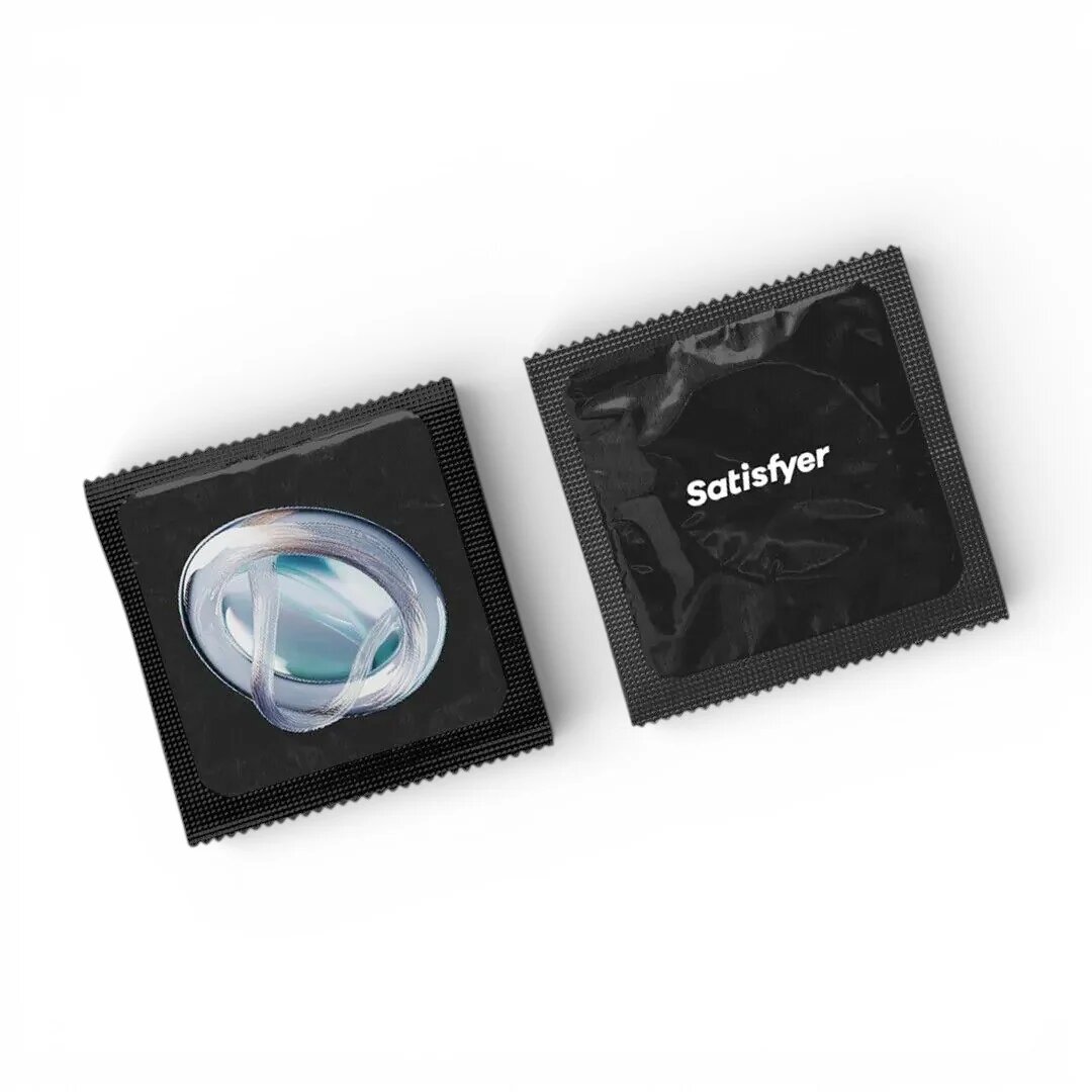 Satisfyer Prezervative Premium Condoms S din latex lubrifiate design modern diametru 49 mm 100 bucăți
