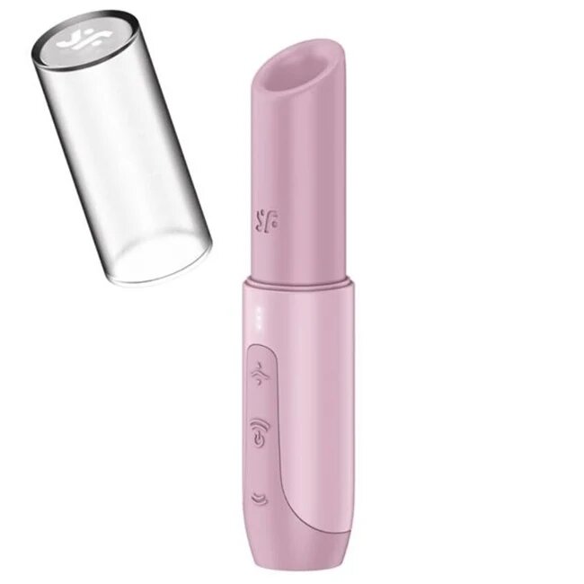 Satisfyer Stimulator clitoris SECRET KISS design discret și compact 11 funcții de vibrație 3 viteze rezistent la apă IPX7 roz