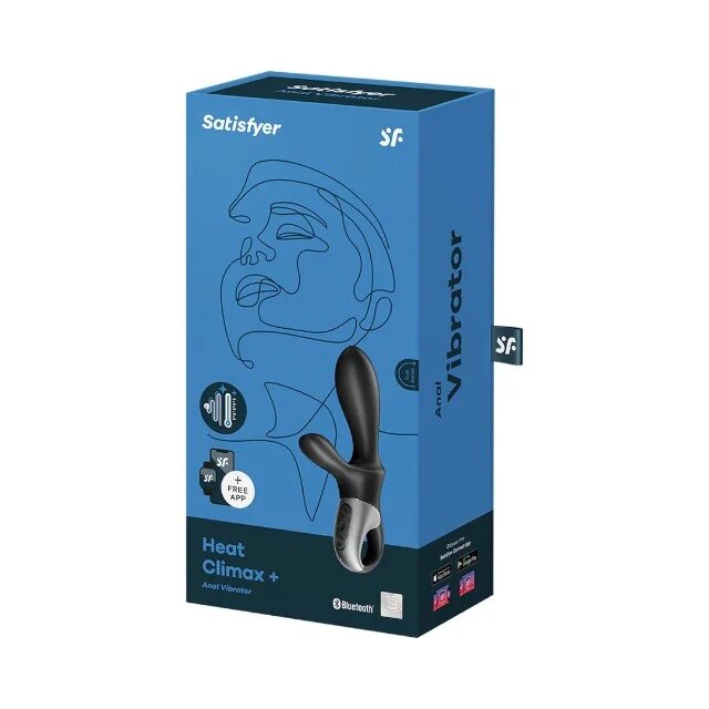 Satisfyer Vibrator anal Heat Climax+ Warming Anal Vibrator funcție de încălzire control prin aplicație culoare negru