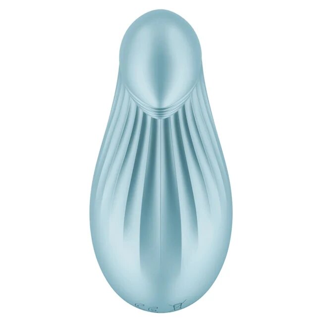 Satisfyer Vibrator dublu Dipping Delight pentru stimulare clitoridiană și vaginală 12 funcții de vibrații rezistent la apă IPX7 albastru