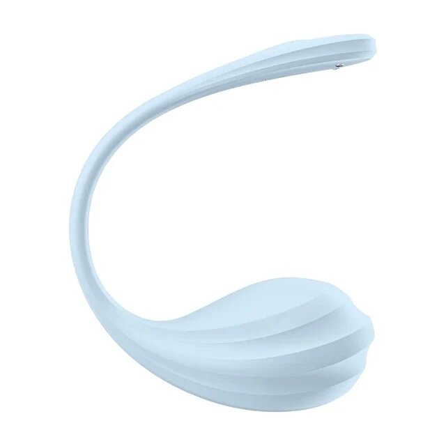 Satisfyer Vibrator pentru cupluri Smooth Petal control prin aplicație vibrații personalizate rezistent la apă IPX7 albastru