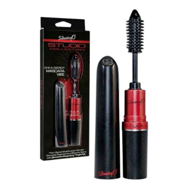 SCREAMING O Aparat de masaj Mascara Vibe în formă de rimel pentru clitoris și zone erogene 4 viteze negru cu roșu