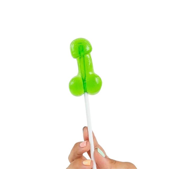 Secret Play Acadea în formă de penis DRINK ME cu gust de cocktail Caipirinha perfect ca un cadou sexy și amuzant culoare verde deschis (9977C)