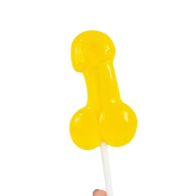 Secret Play Acadea în formă de penis DRINK ME cu gust de cocktail Piña Colada perfect ca un cadou sexy și amuzant culoare galben (9977P)